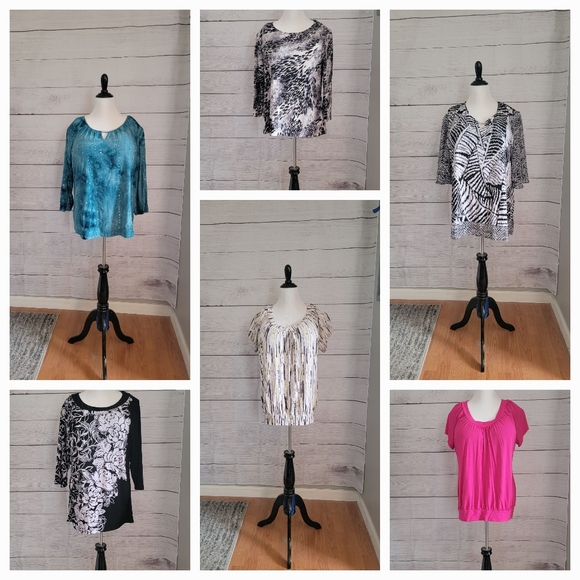 5 for $25, JM Collection Blouses Bundle - Size XLarge - Picture 1 of 14
